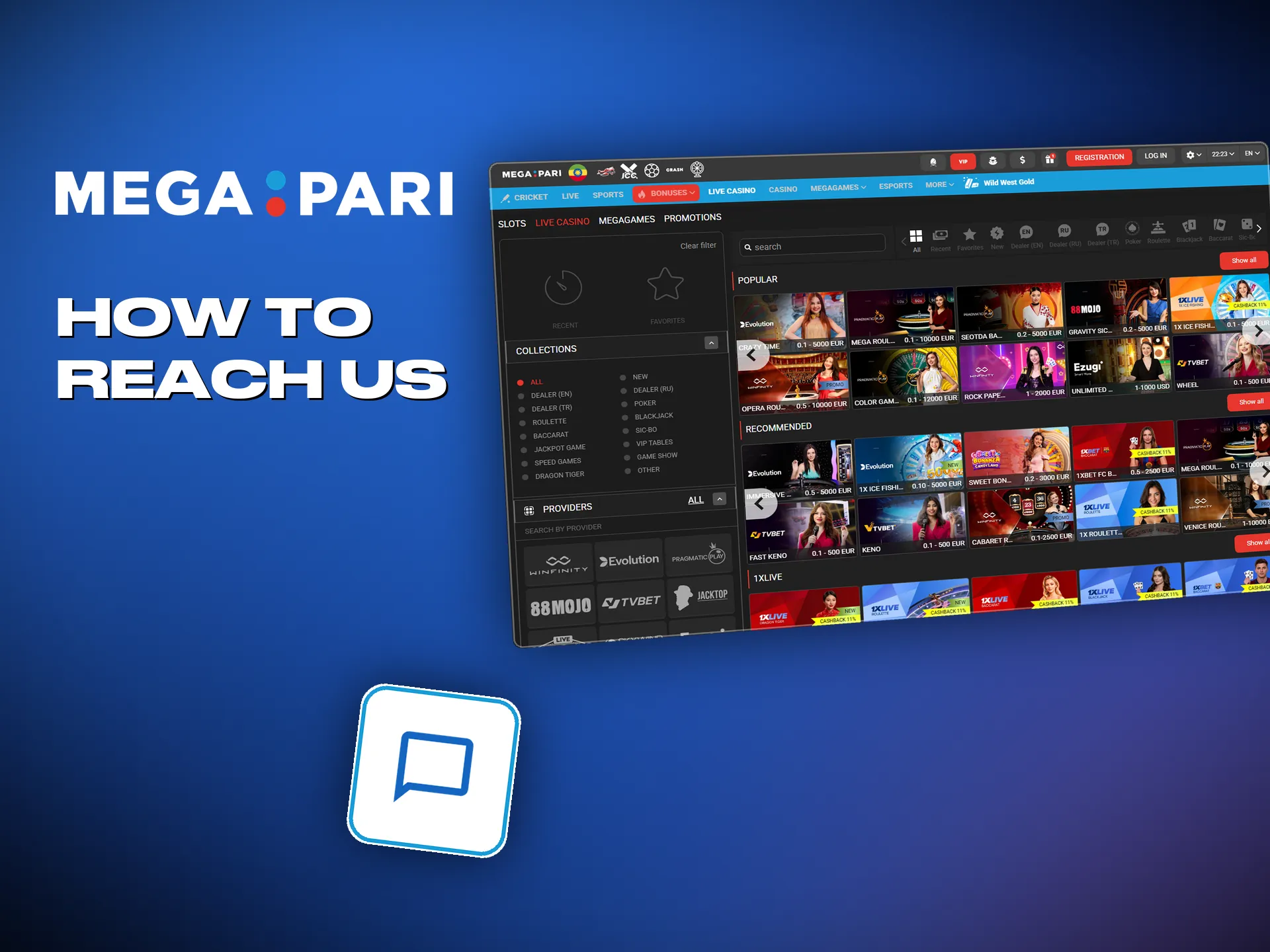 Ways to reach Megapari support