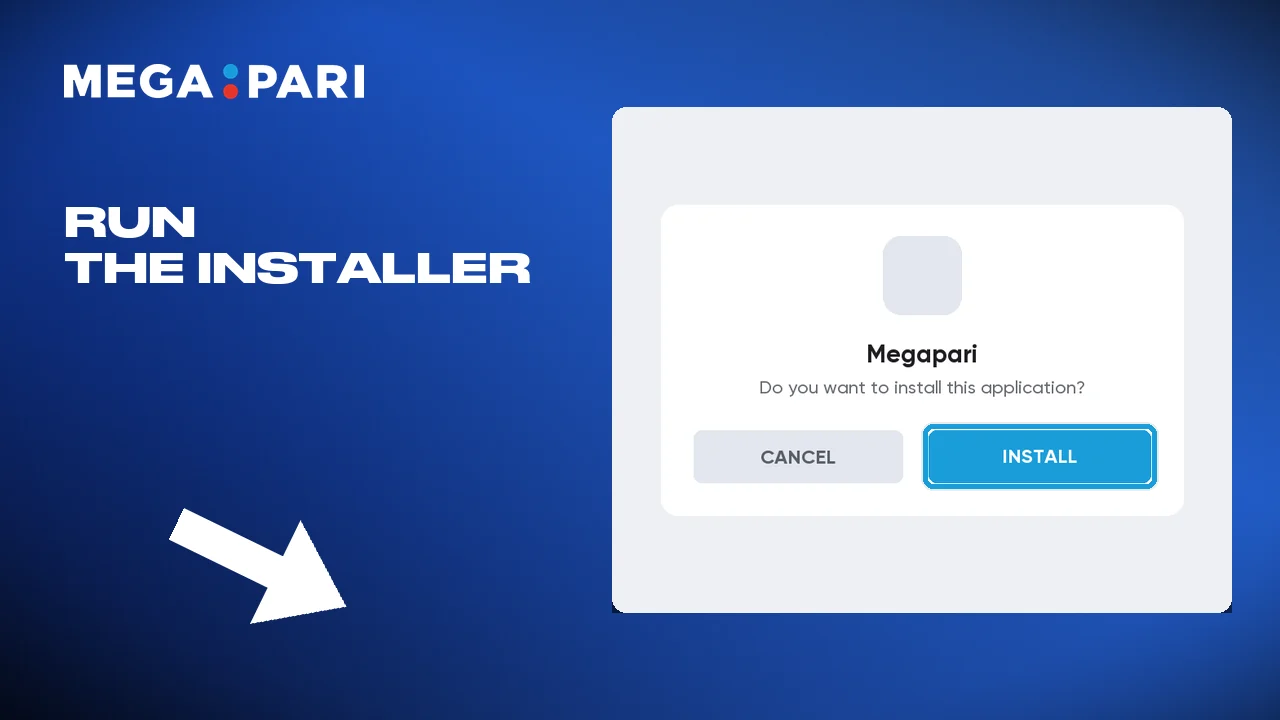 Running the Megapari APK installer on Android