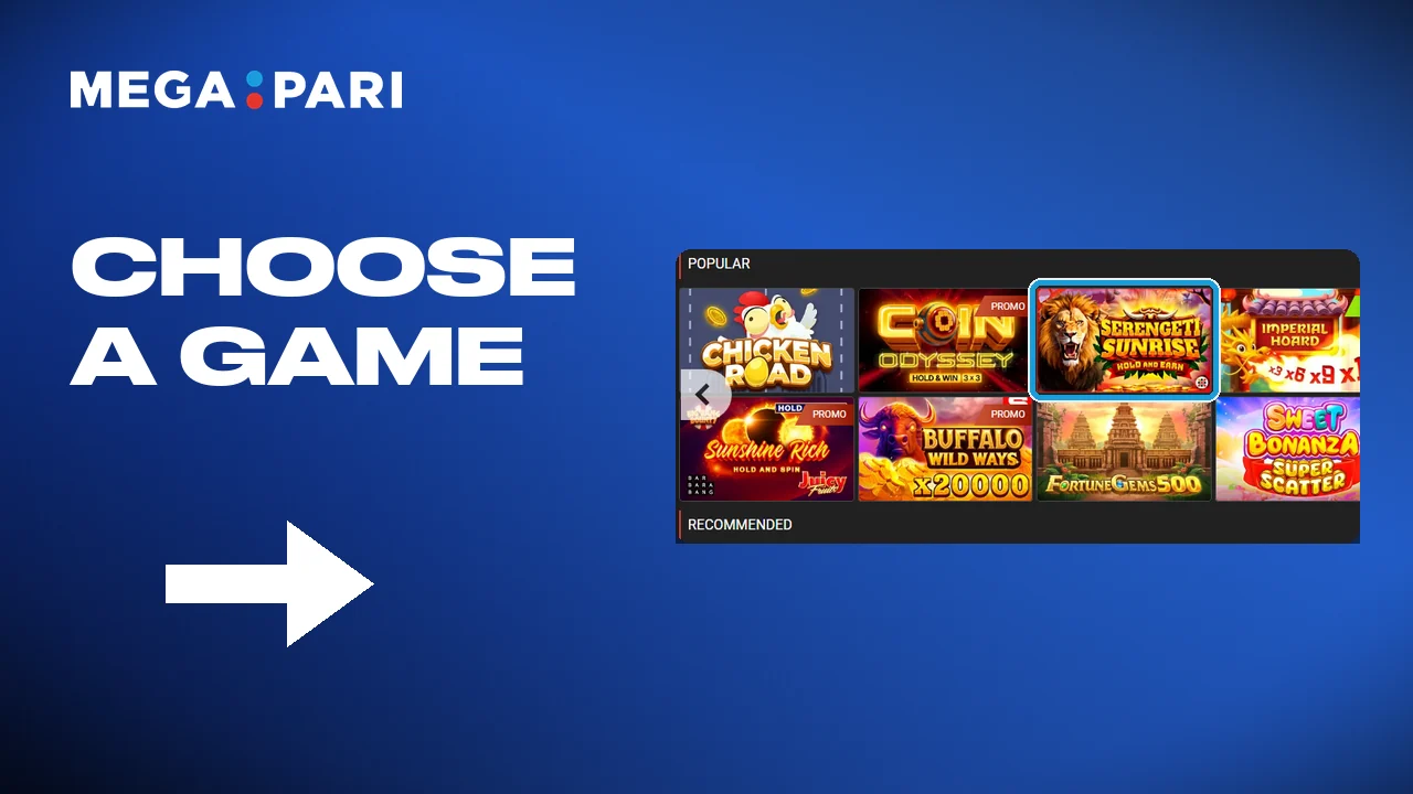 Launching a Megapari casino game