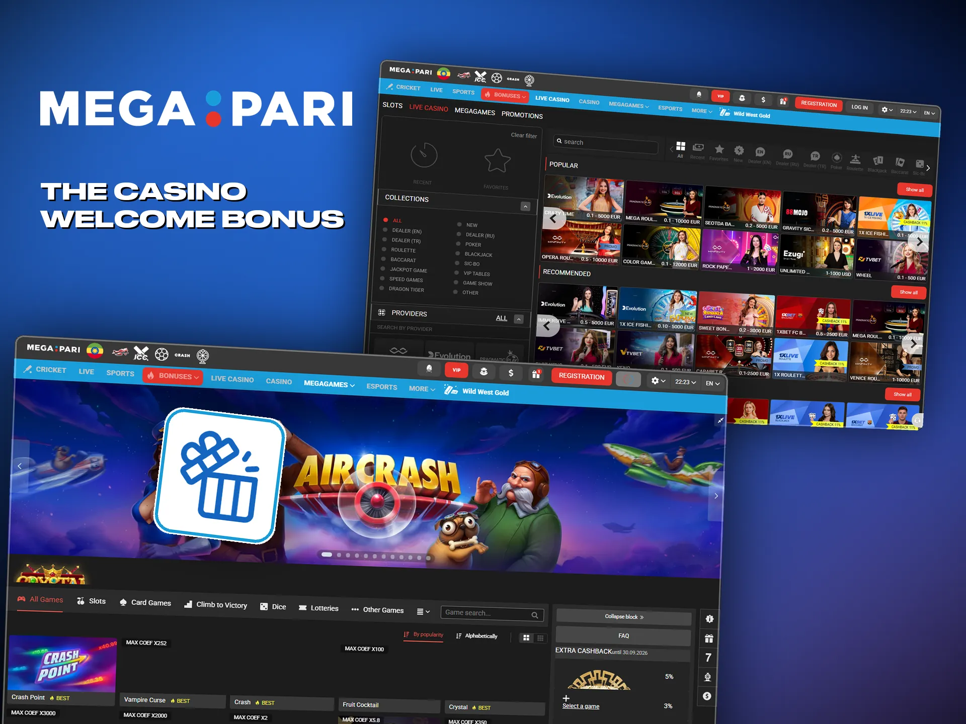 Free spins and the deposit bonus land at Megapari right after you pay in.