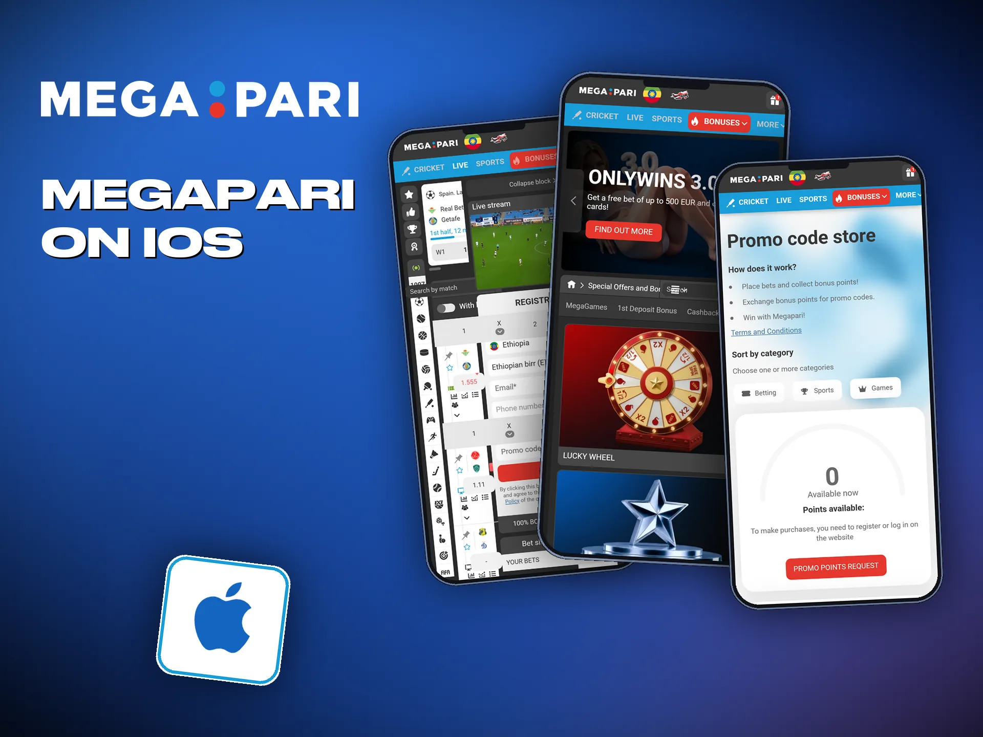 On iOS, add to home screen gives quick access to Megapari.