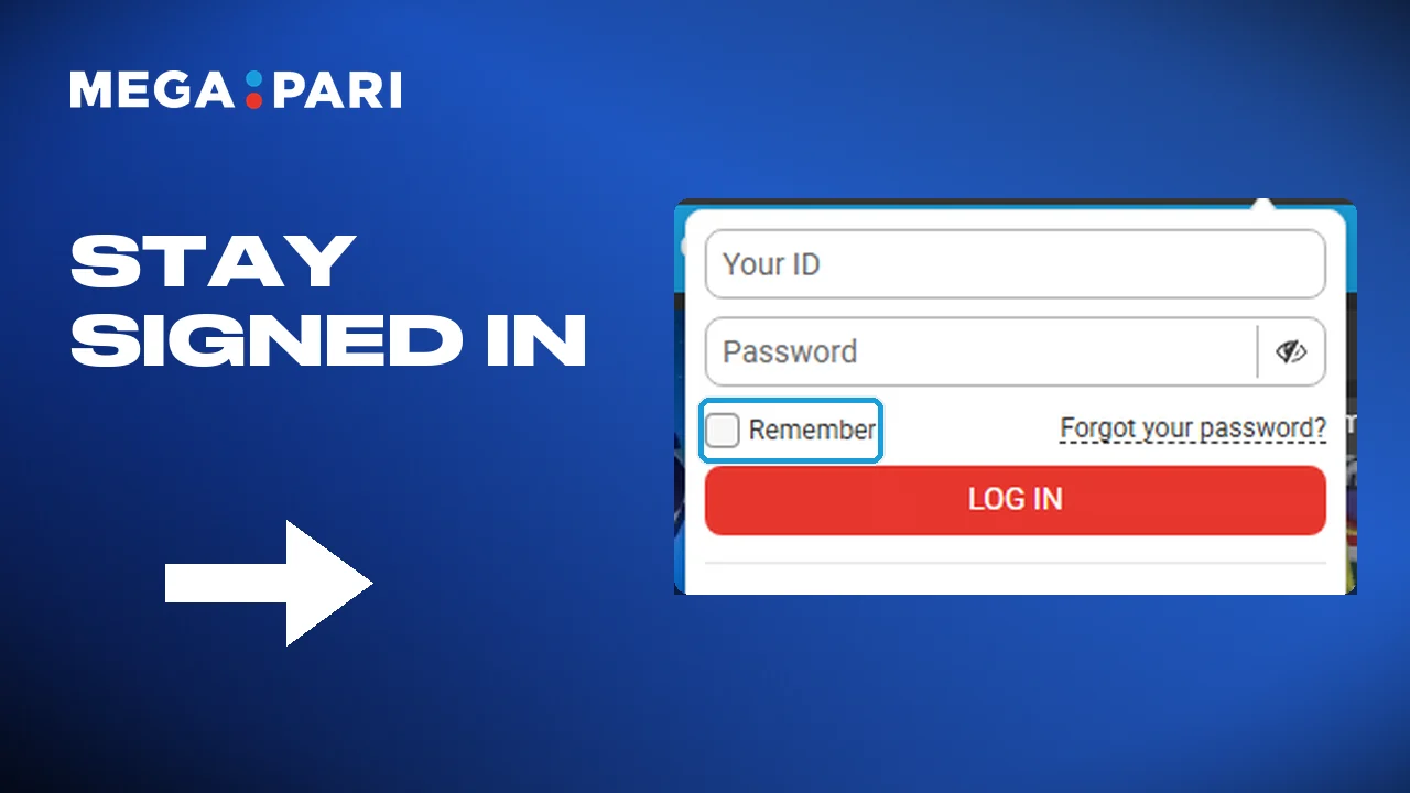 Choosing standard or persistent login at Megapari