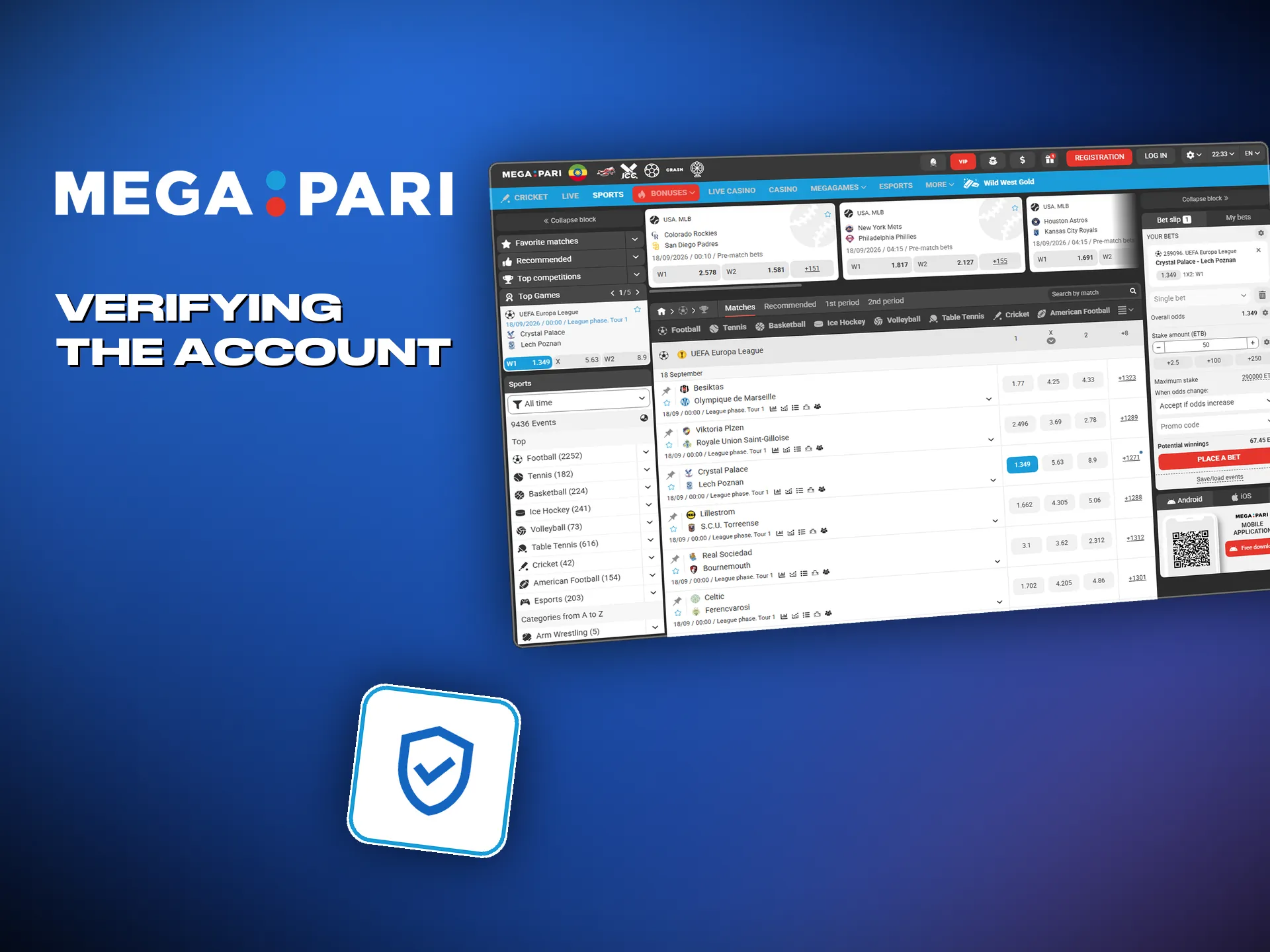 Megapari account verification, the security step that opens up withdrawals.